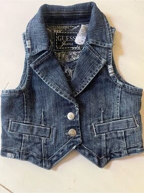 GUESS Kids Denim Vest - Indigo Blue